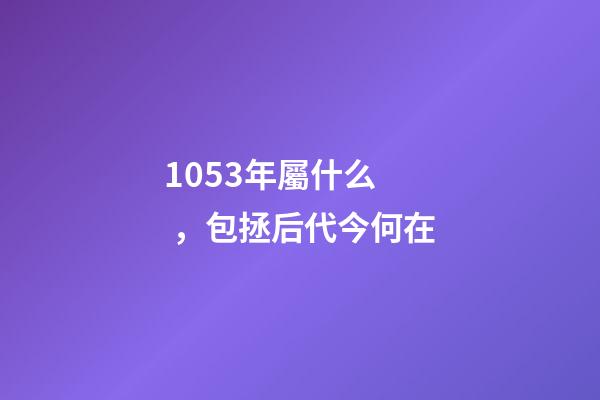 1053年屬什么，包拯后代今何在-第1張-觀點-玄機派